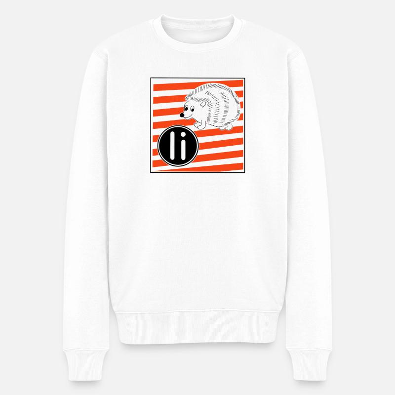 I wie Igel - Männer Premium Bio Pullover - Weiß