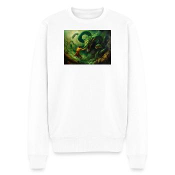 Heracles Battles the Hydra of Lerna - Men's Premium Organic Jumper - white - Front - Thijin (182cm)