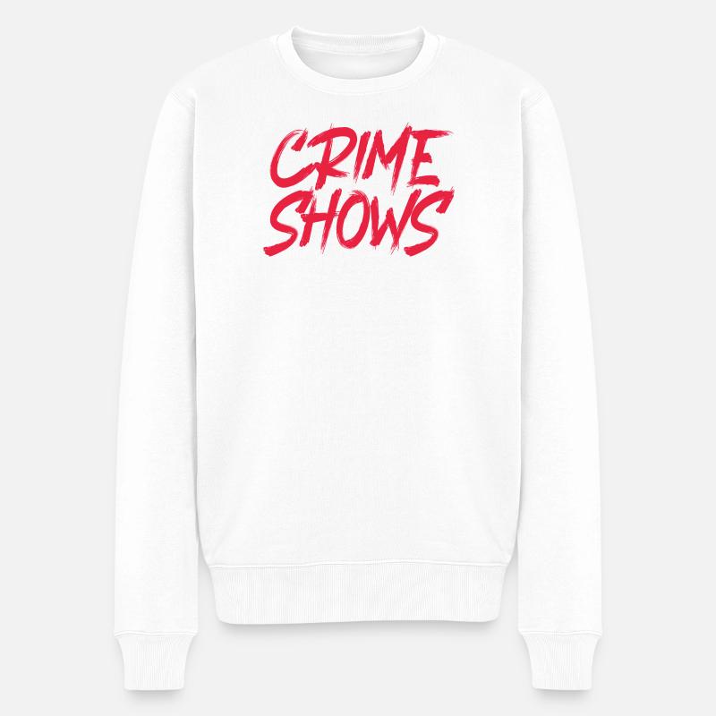 Krimi True Crime - Männer Premium Bio Pullover - Weiß