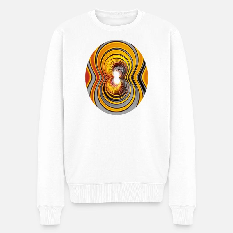 Tunnel de Tourbillon de Peinture - Pull Premium bio Homme - blanc