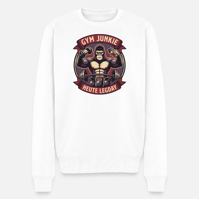 Puissance Gorilla Legday - Pull Premium bio Homme - blanc