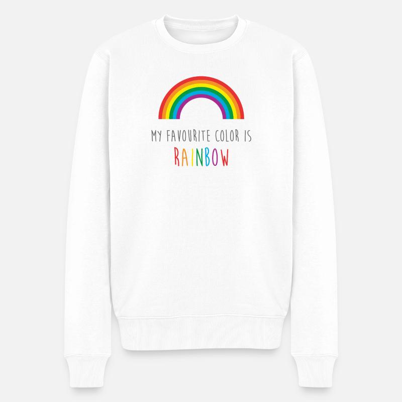 Mon Arc-en-Ciel Préféré - Pull Premium bio Homme - blanc