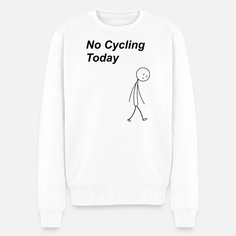 No Cycling Today - Männer Premium Bio Pullover - Weiß