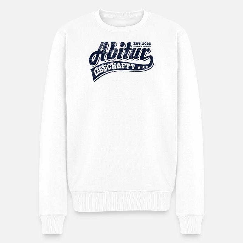 Abi Est 2026 - Abitur - Geschenk - Männer Premium Bio Pullover - Weiß