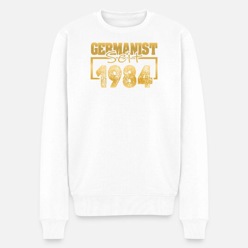 Uni 1984 - Männer Premium Bio Pullover - Weiß