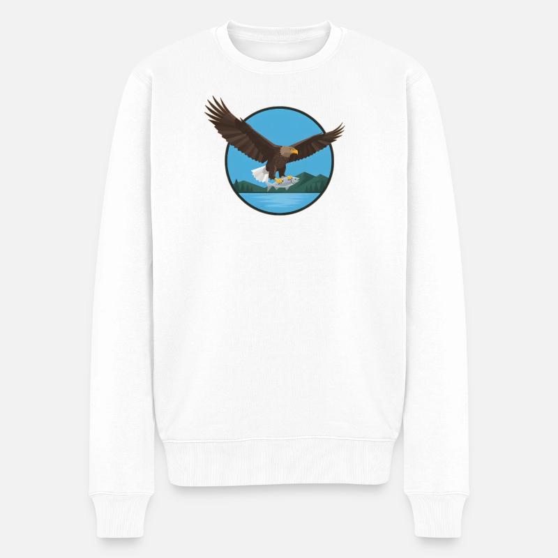 White-tailed eagle eagle - Men's Premium Organic Jumper - white