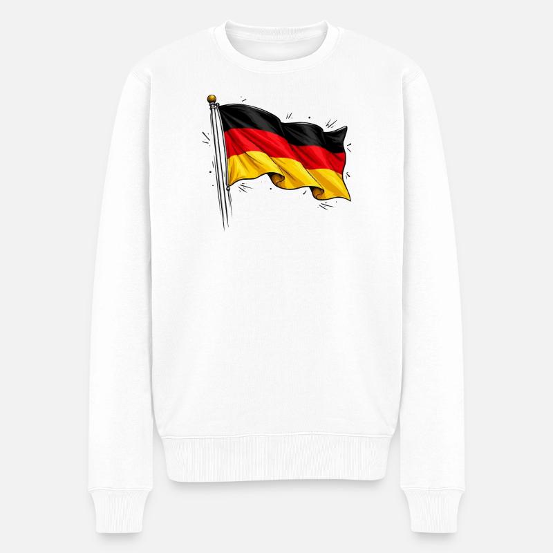 Drapeau allemand - Pull Premium bio Homme - blanc
