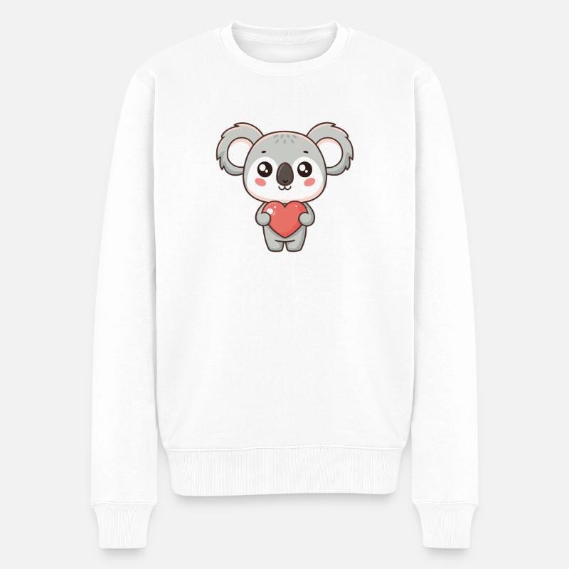 Koala Coeur Doux - Pull Premium bio Homme - blanc