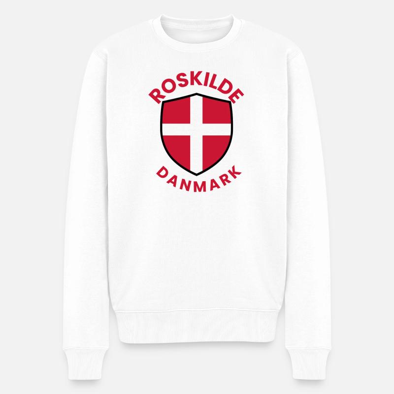 Bouclier du Danemark de Roskilde - Pull Premium bio Homme - blanc