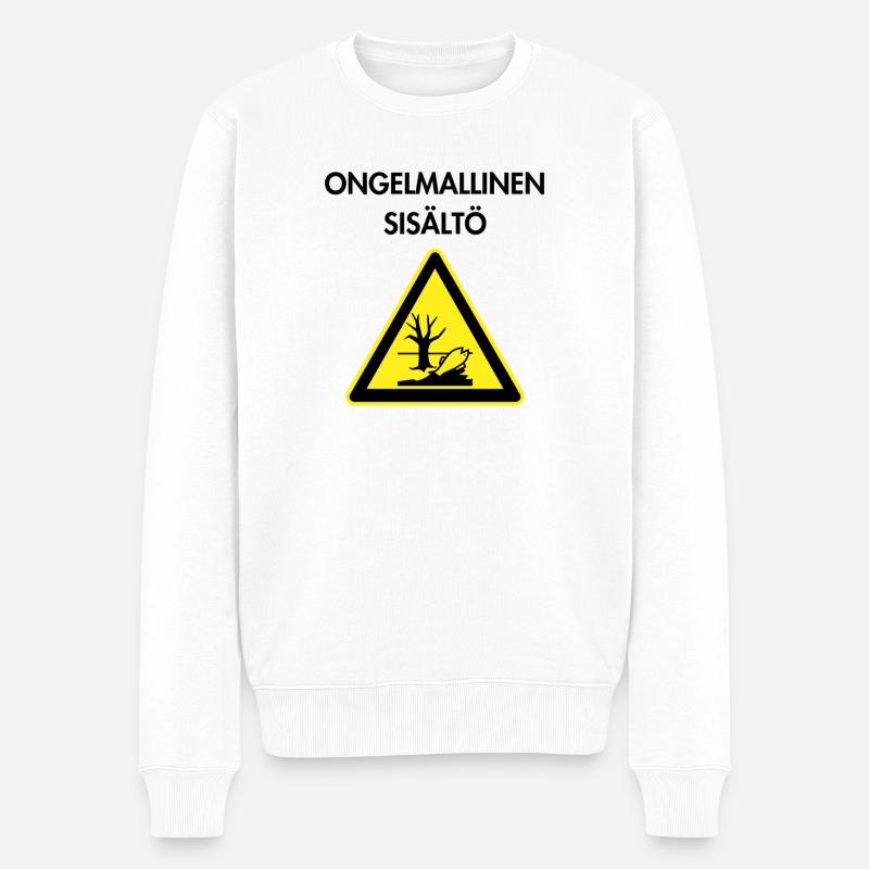 Problematischer Inhalt - Männer Premium Bio Pullover - Weiß