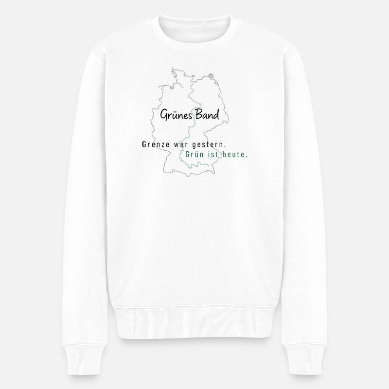 Grünes Band - Gruen ist heute - Männer Premium Bio Pullover - Weiß