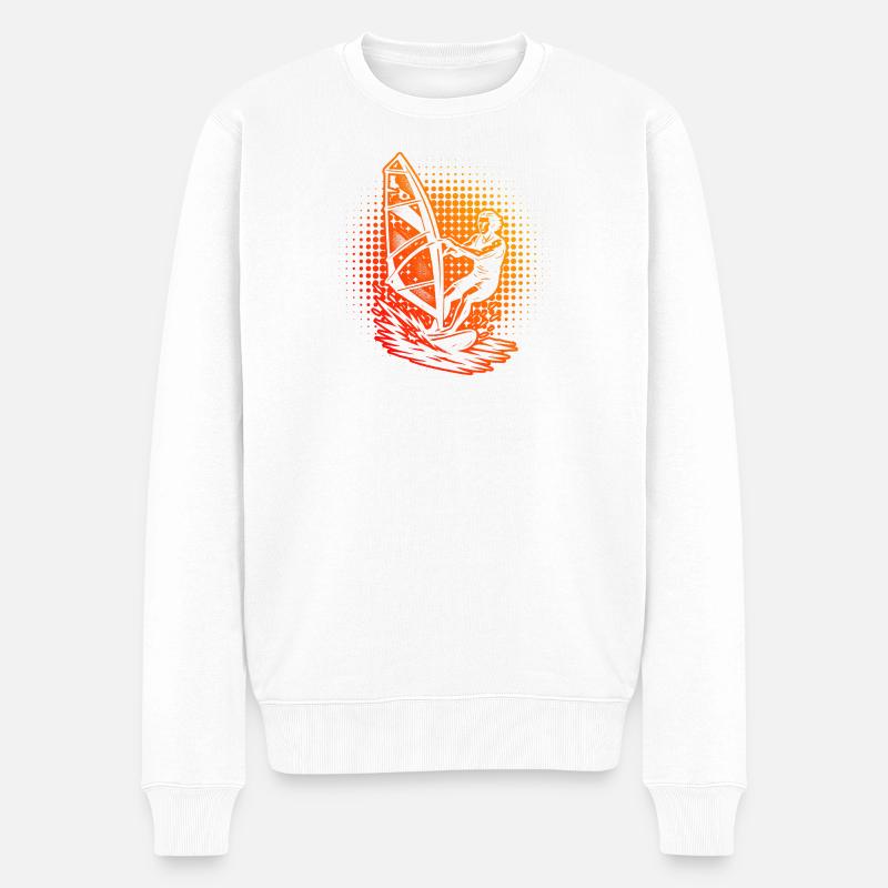 Compact windsurfing design for windsurfing - Men's Premium Organic Jumper - white
