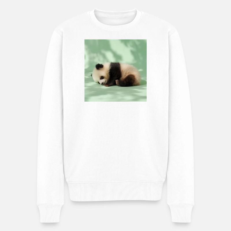 264 Pandas - Männer Premium Bio Pullover - Weiß