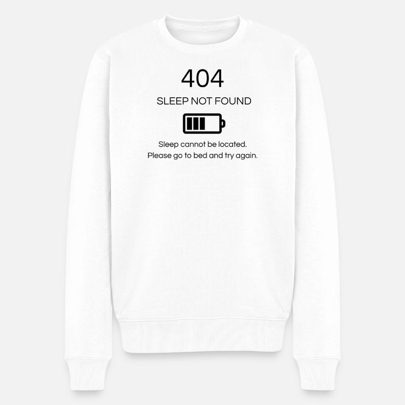 404 Sommeil introuvable - Pull Premium bio Homme - blanc
