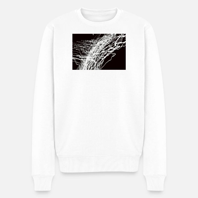 Lichtspiele 1 - Männer Premium Bio Pullover - Weiß