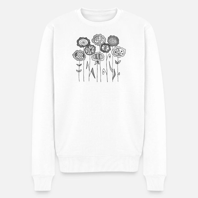 Fleur - Pull Premium bio Homme - blanc