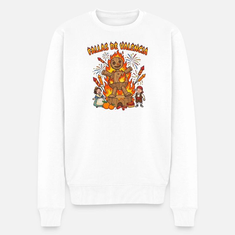 Fallas de Valencia Figur - Männer Premium Bio Pullover - Weiß