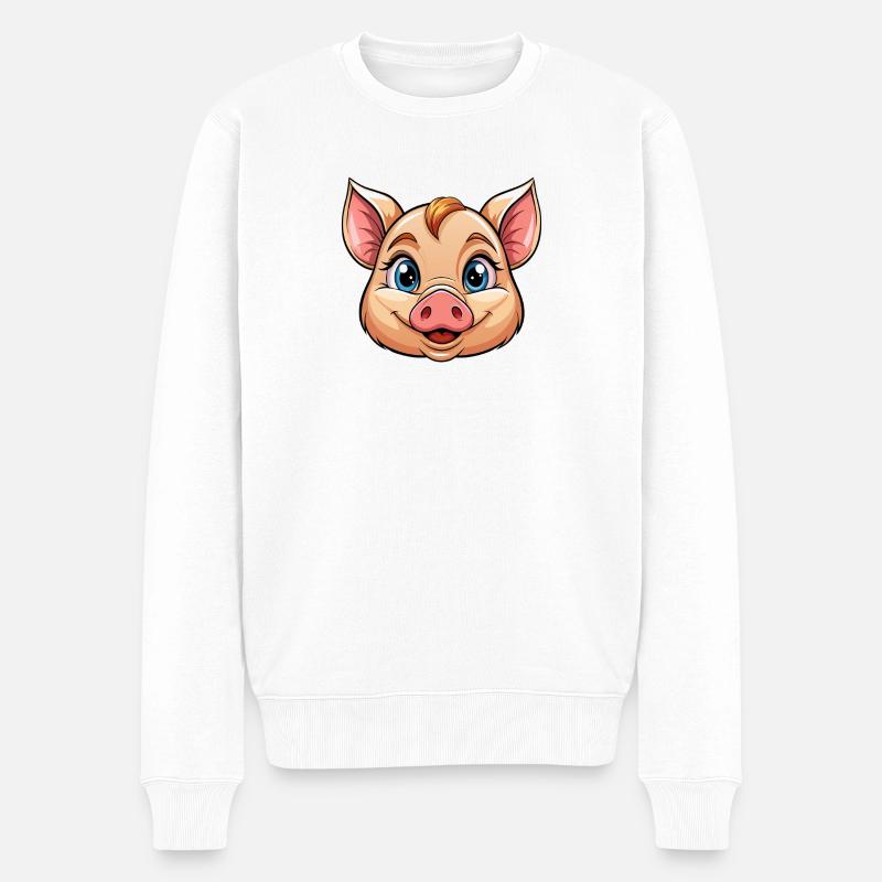 Face de cochon - Pull Premium bio Homme - blanc