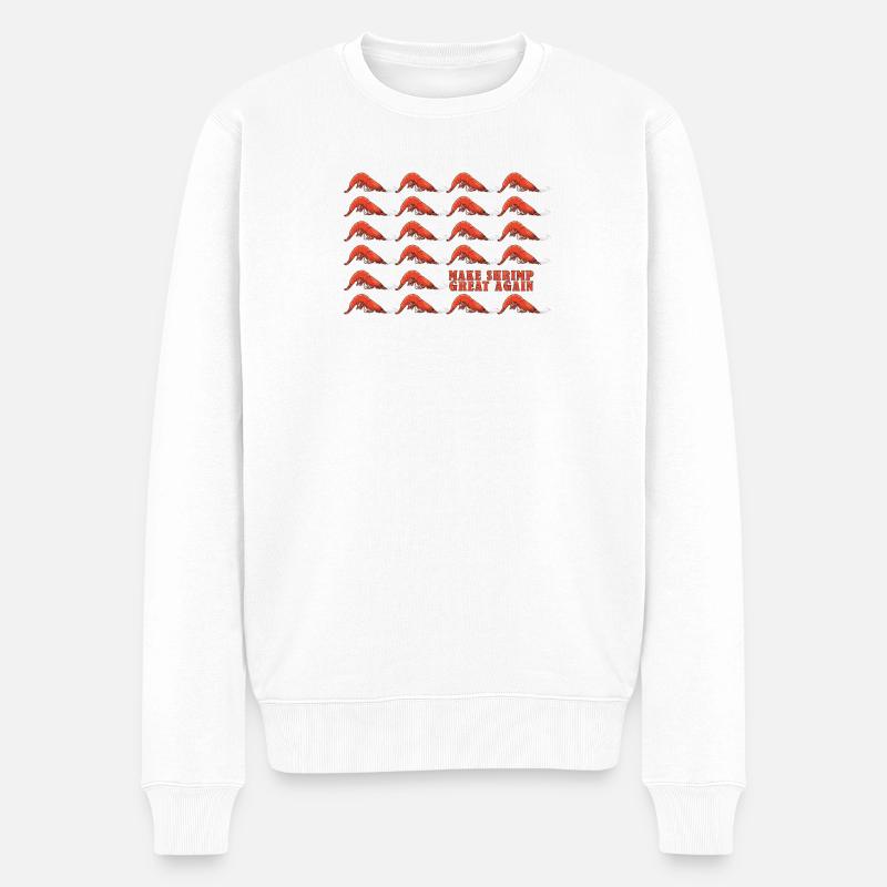 Make Shrimp Great Again - Pull Premium bio Homme - blanc