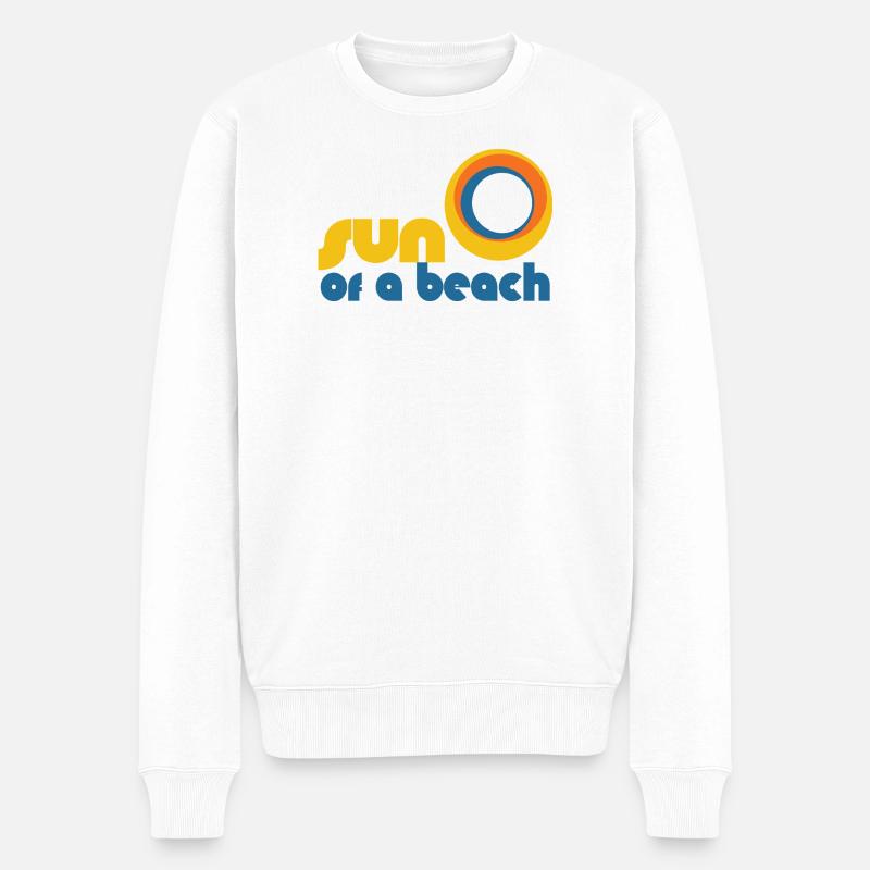 Sonne eines Strandes - Männer Premium Bio Pullover - Weiß