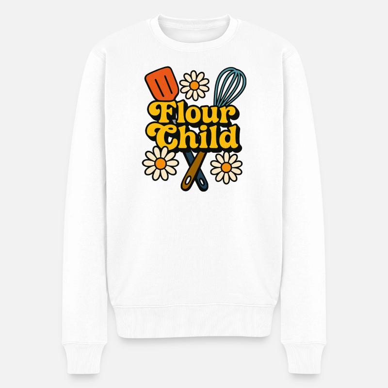 Mehlkind-Backkunst - Männer Premium Bio Pullover - Weiß