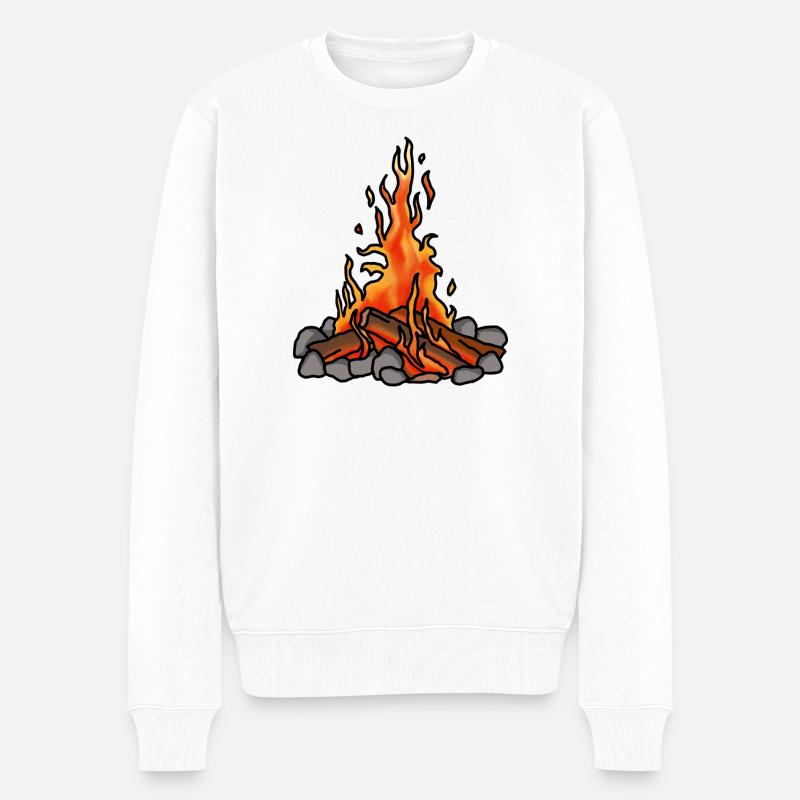 Feu de camp - Pull Premium bio Homme - blanc