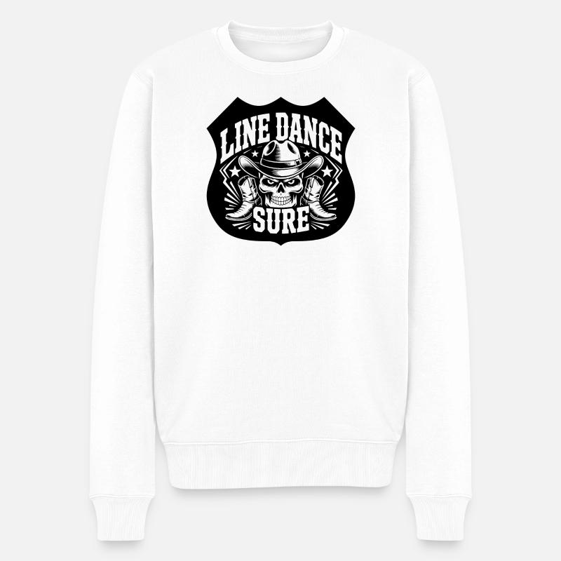 Western de la danse en ligne - Pull Premium bio Homme - blanc