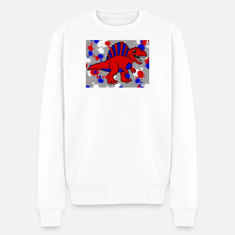 Spinosaurus Dino - Männer Premium Bio Pullover - Weiß