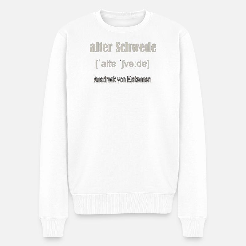 Alter Schwede  - Männer Premium Bio Pullover - Weiß