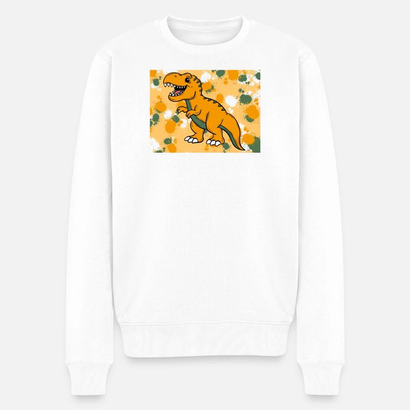 T-Rex Dino - Pull Premium bio Homme - blanc