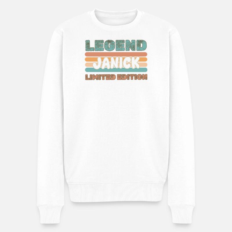 Janick comme prénom - Pull Premium bio Homme - blanc
