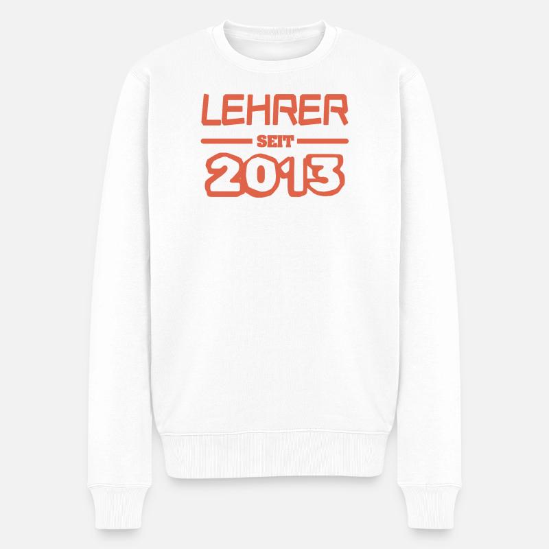 Lehrerin 2013 - Männer Premium Bio Pullover - Weiß