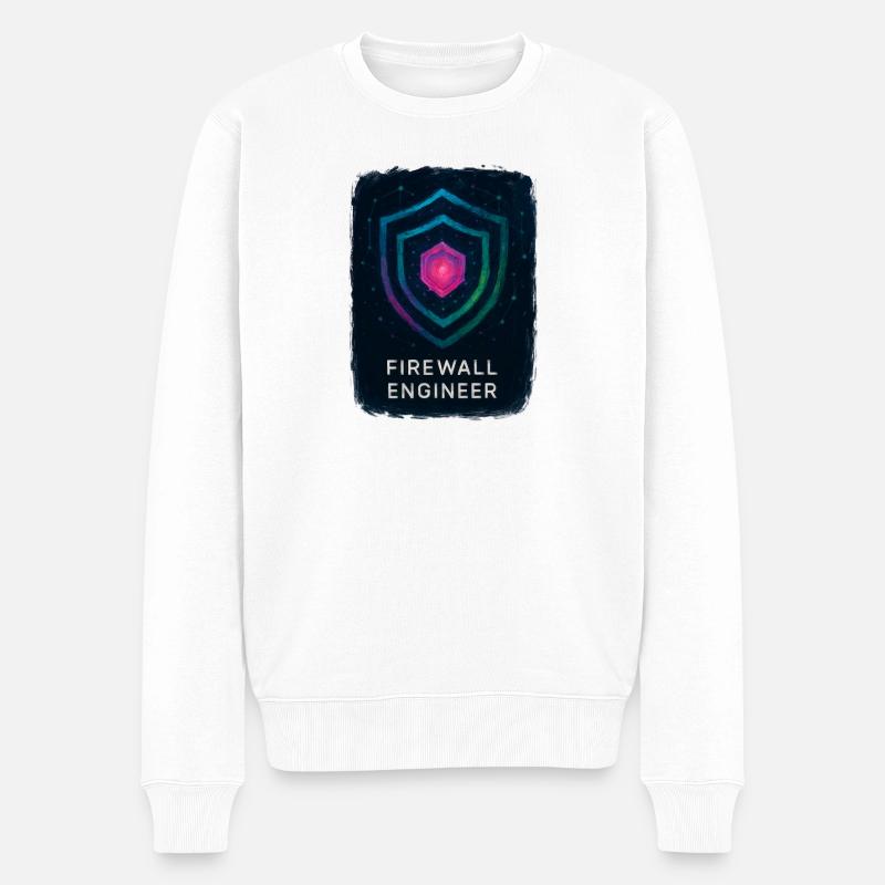Firewall-Ingenieur – Cybersicherheit - Männer Premium Bio Pullover - Weiß