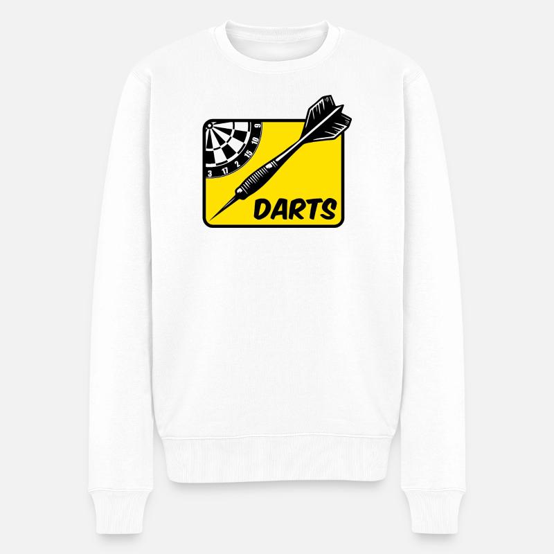 Dart,DartsDARTS - Männer Premium Bio Pullover - Weiß