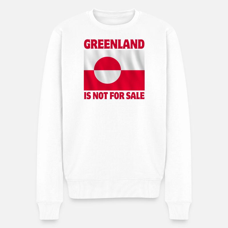 Grönland, Grönland, Arktis, Nuuk - Männer Premium Bio Pullover - Weiß