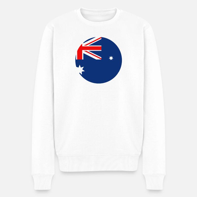 Manche du drapeau australien - Pull Premium bio Homme - blanc