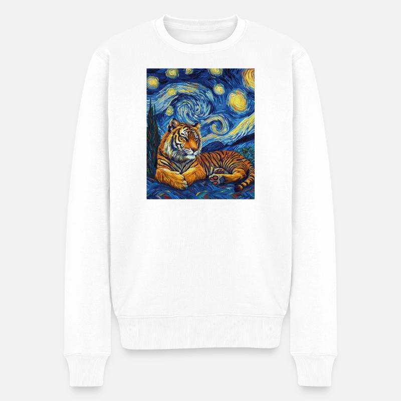 Tiger Van Gogh - Pull Premium bio Homme - blanc