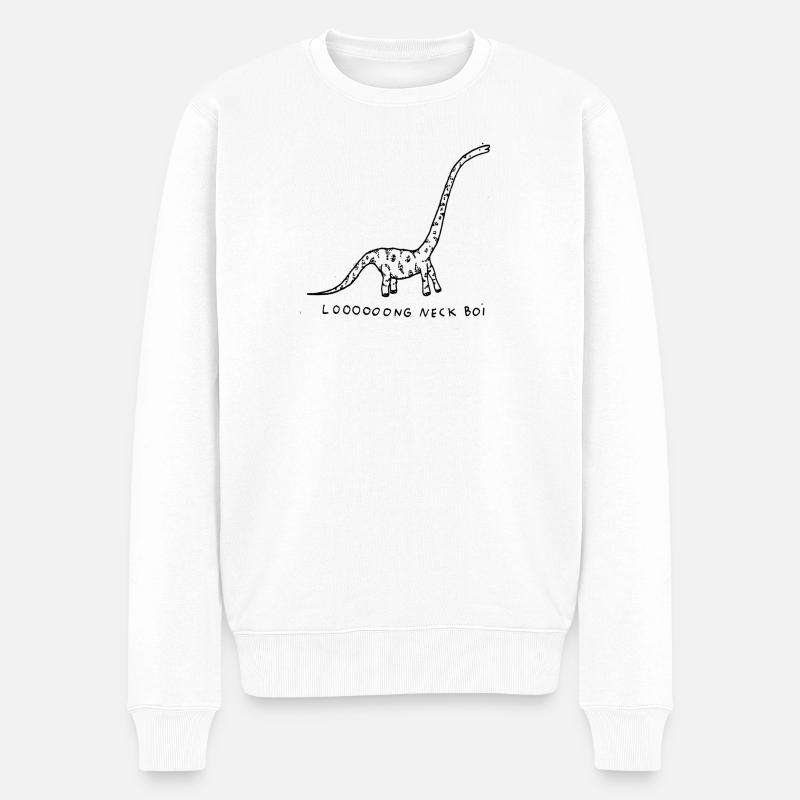 Loooooong_Neck_Boi - Männer Premium Bio Pullover - Weiß