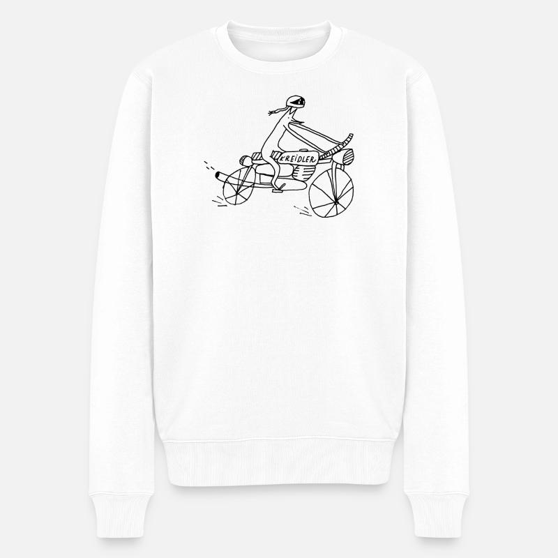 Kreidler - Männer Premium Bio Pullover - Weiß