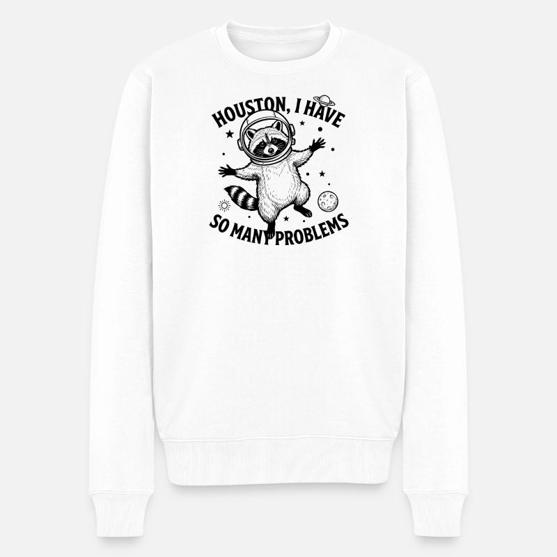 Problembär - Männer Premium Bio Pullover - Weiß
