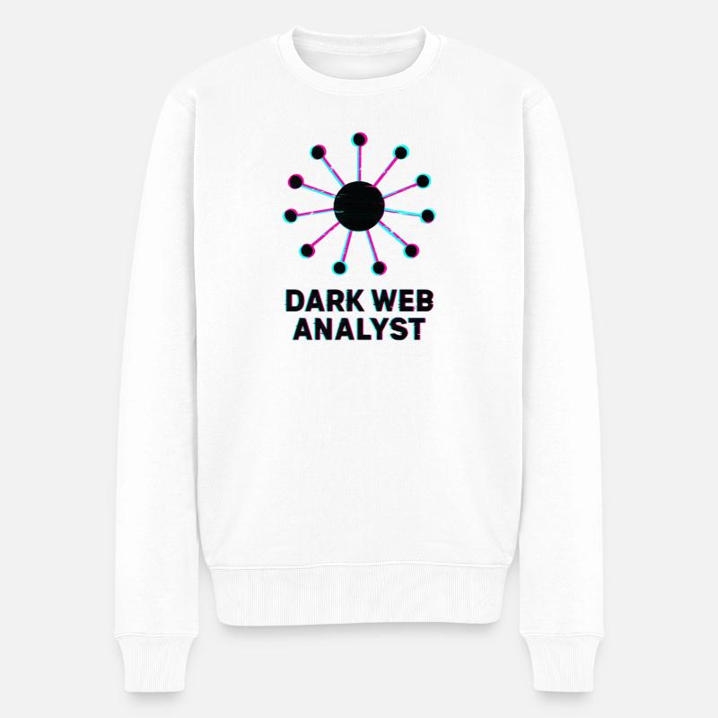 Dark-Web-Analyst – Cybersicherheit - Männer Premium Bio Pullover - Weiß