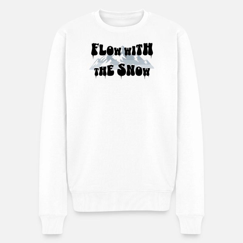 Flow with the Snow - Ski & Mountains - Pull Premium bio Homme - blanc