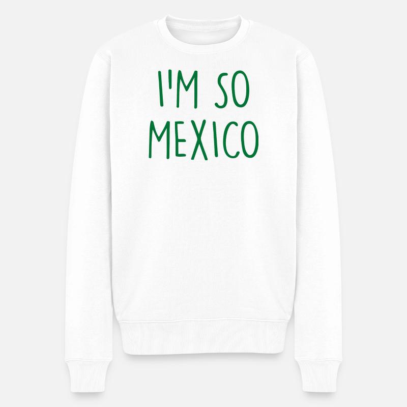Mexico Mexiko - Männer Premium Bio Pullover - Weiß