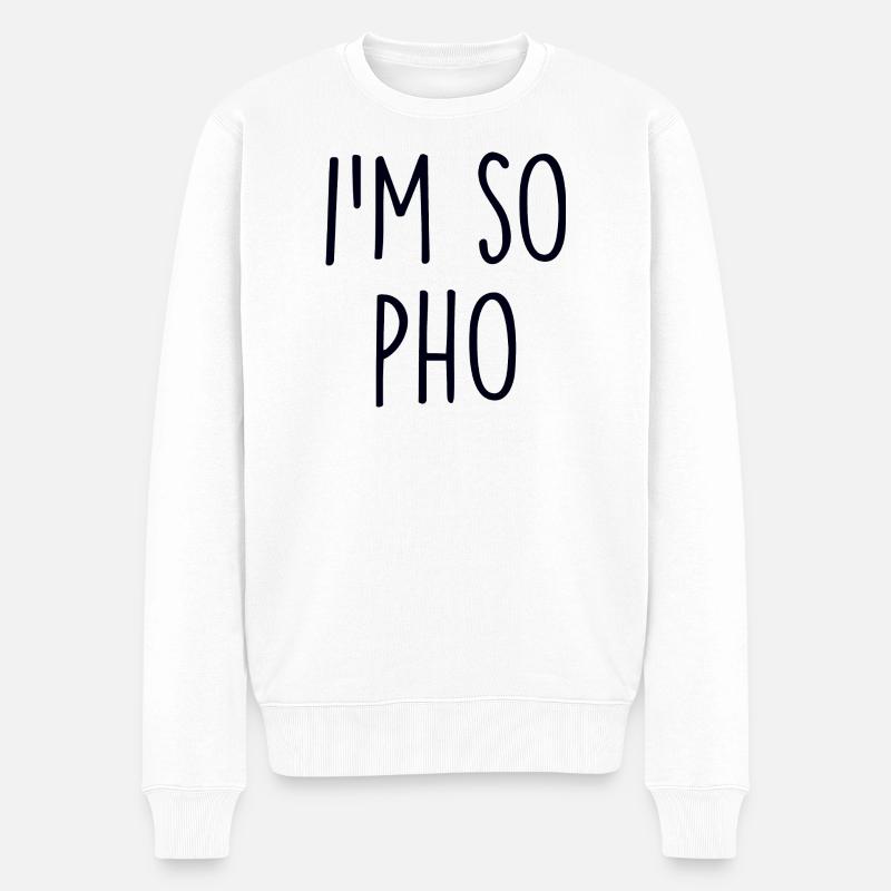 Pho Soup - Männer Premium Bio Pullover - Weiß