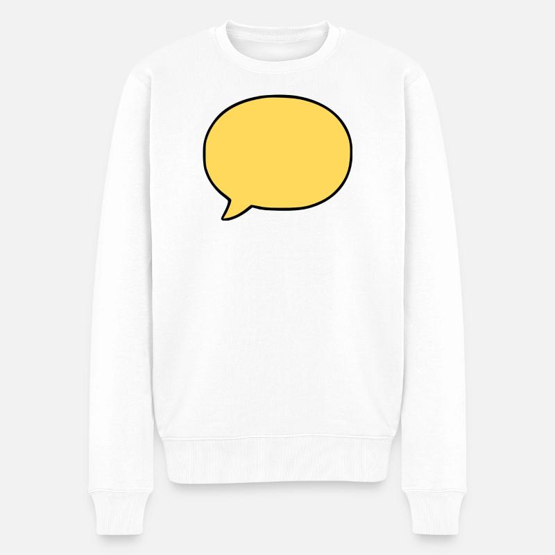 Comic_Sprechblase_Vorlage_gelb - Pull Premium bio Homme - blanc