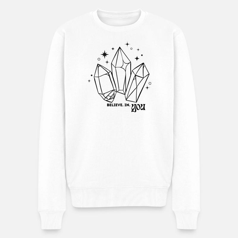 crois.en.TOI - Pull Premium bio Homme - blanc