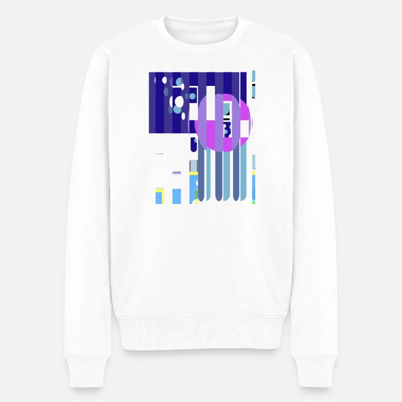 Love the Glitch - Männer Premium Bio Pullover - Weiß