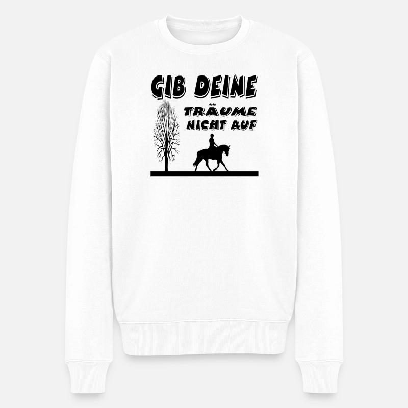 Chevaux - Pull Premium bio Homme - blanc