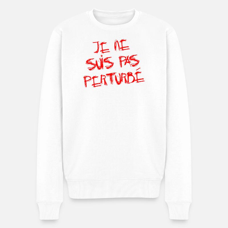 ICH BIN NICHT GESTÖRT! - Männer Premium Bio Pullover - Weiß