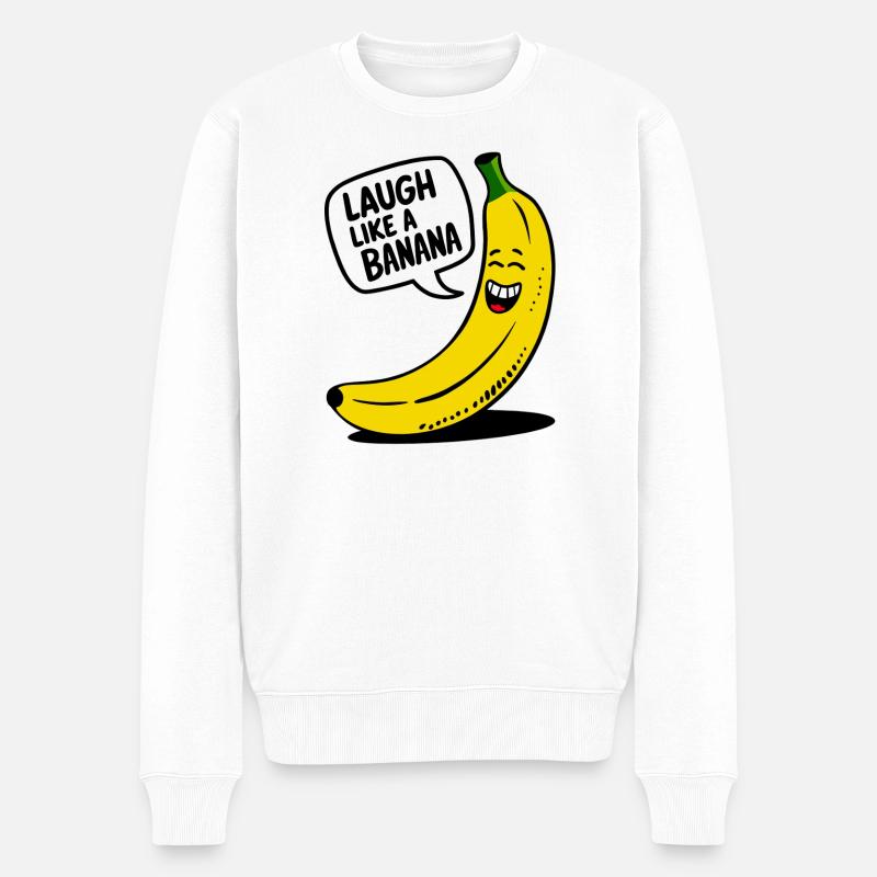 Ris comme une banane - Pull Premium bio Homme - blanc